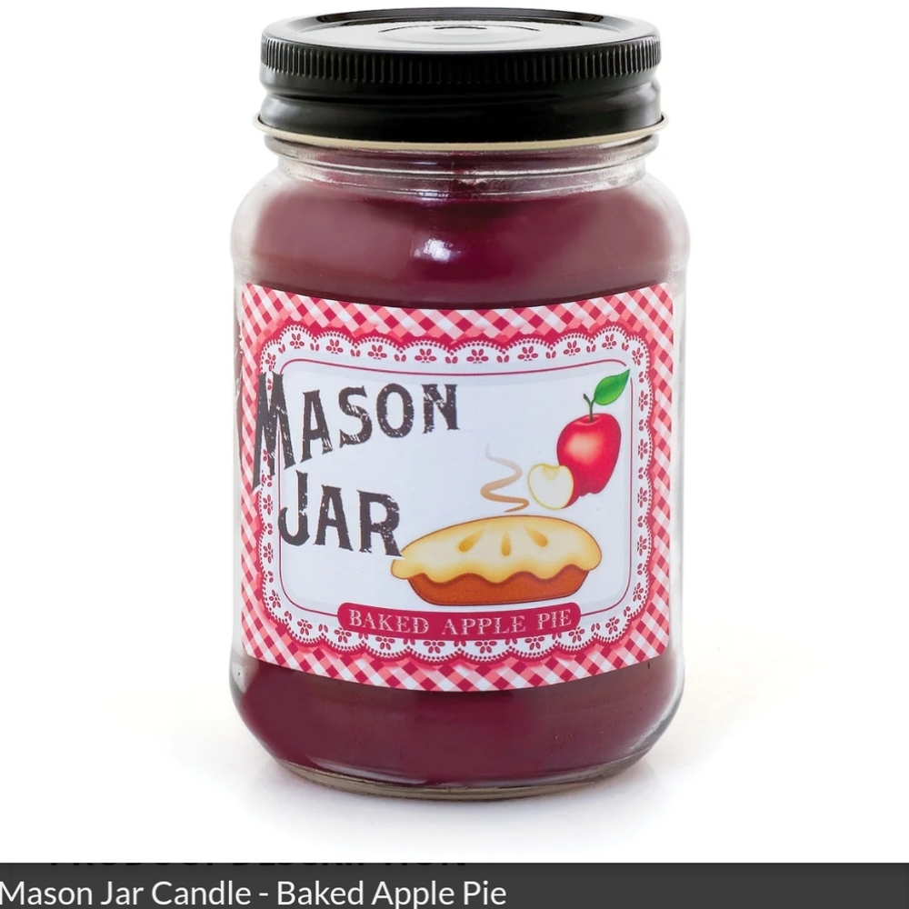 Baked Apple Pie Candle in Mason jar Celebrating Home Clean Burn Soy 60 hour New